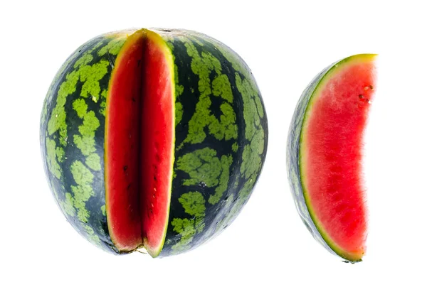Érett görögdinnye mini elszigetelt fehér background — Stock Fotó