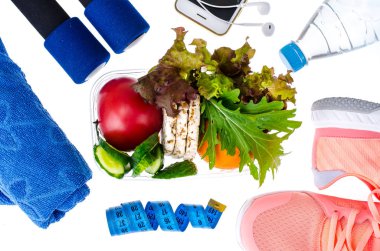 Sağlıklı beslenme egzersiz ve fitness diyet, kilo kaybı kavramı ile