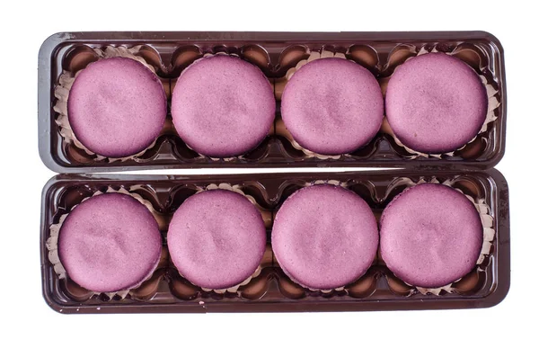 Нежные крошечные восхитительные фиолетовые макароны — стоковое фото
