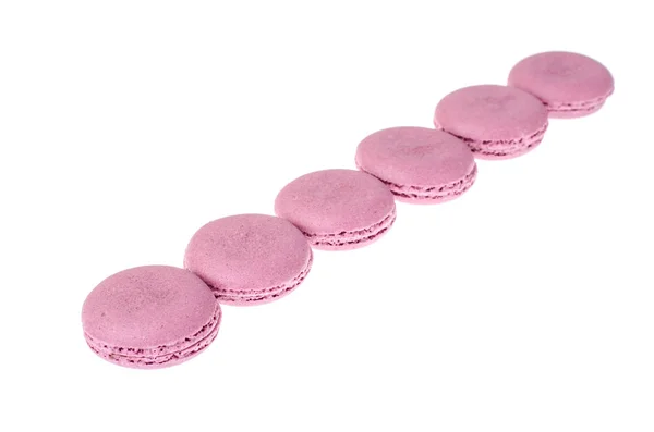 Delicate crumbly delightful purple macaroons — Stock Photo, Image