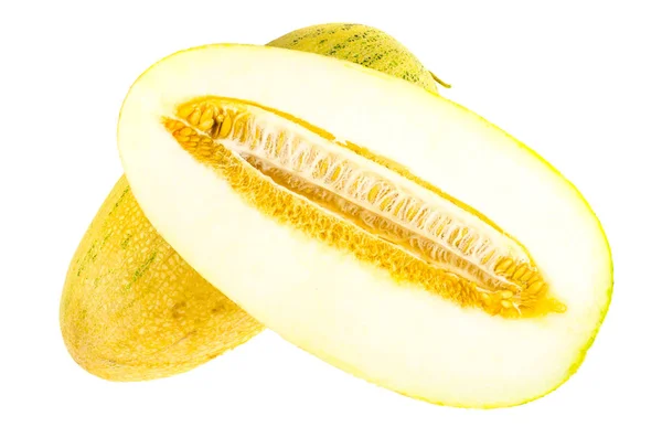 Setengah potong matang juicy melon — Stok Foto