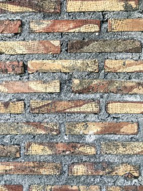 Renkli taş tuğla dekoratif duvar