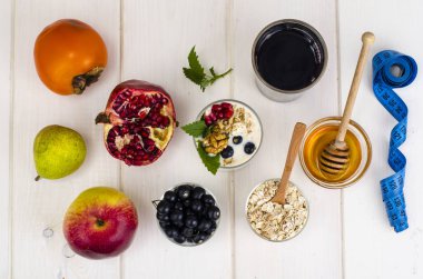 Sağlıklı beslenme, kilo kaybı kavramı. Studio fotoğraf