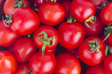 Arka plan, doku, desen taze kırmızı domates. Studio fotoğraf