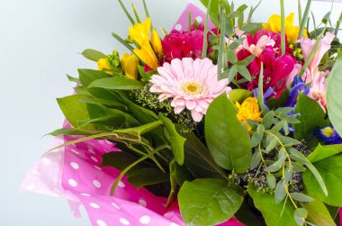 Lüks buket taze nane arka plan üzerinde. Studio fotoğraf