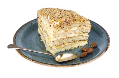 Pandispanya badem ile dilim. Studio fotoğraf