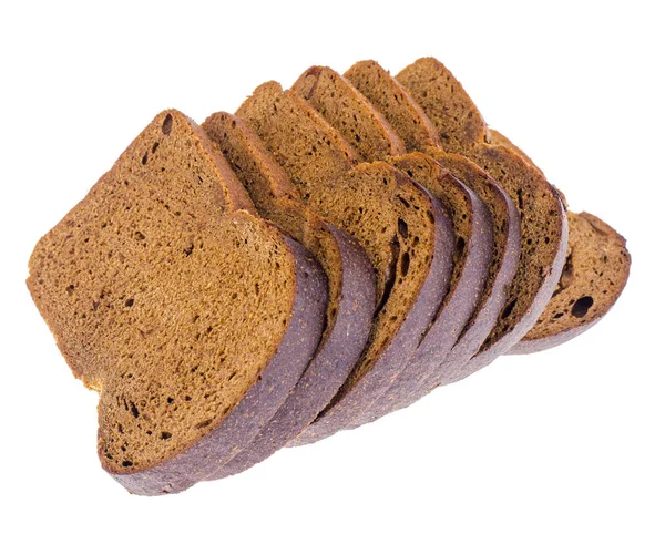 Several Pieces Dark Rye Bread Studio Phot — Stock Photo, Image