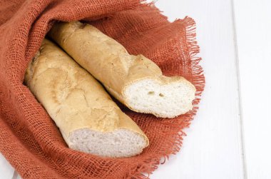 İnce Fransız baget. Studio fotoğraf