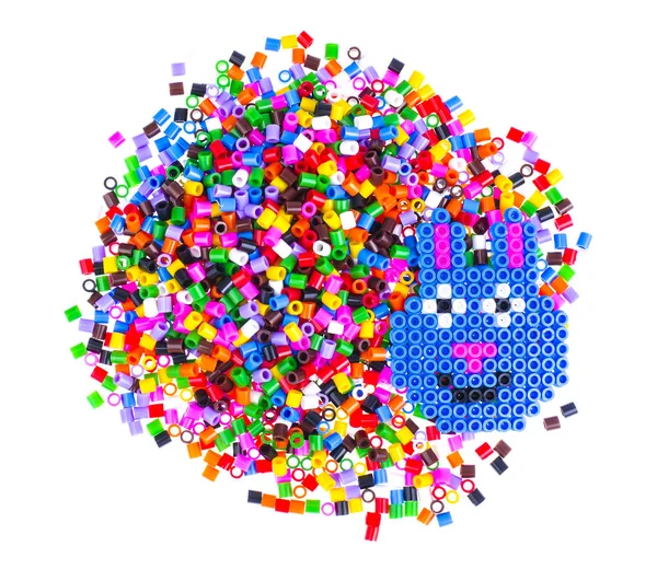 Mix color plastic particles childrens mosaic