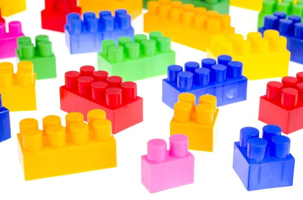Detale Elementy Dla Dzieci Zabawki Plastikowe Kolor Projektant Studio Photo — Zdjęcie stockowe
