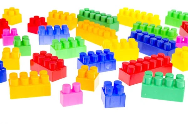 Details Und Elemente Des Plastikfarbendesigners Der Spielzeugkinder Studioaufnahme — Stockfoto