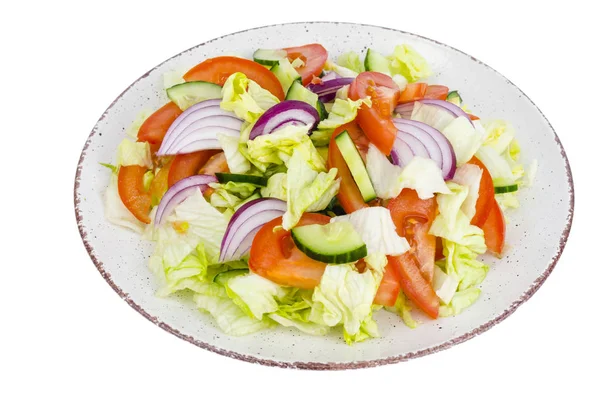 Salada de verduras de primavera frescas, prato dietético . — Fotografia de Stock