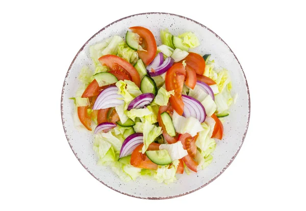 Salada de verduras de primavera frescas, prato dietético . — Fotografia de Stock