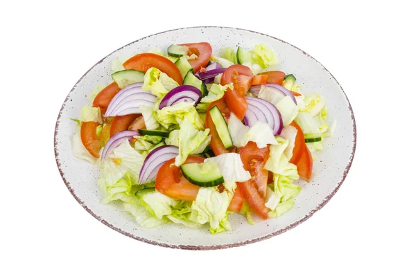 Salada de verduras de primavera frescas, prato dietético . — Fotografia de Stock