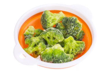 Kasede Dondurulmuş brokoli florets.