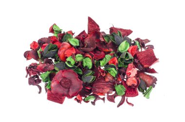 Farklı renklerde kurutulmuş renkli yaprakları.