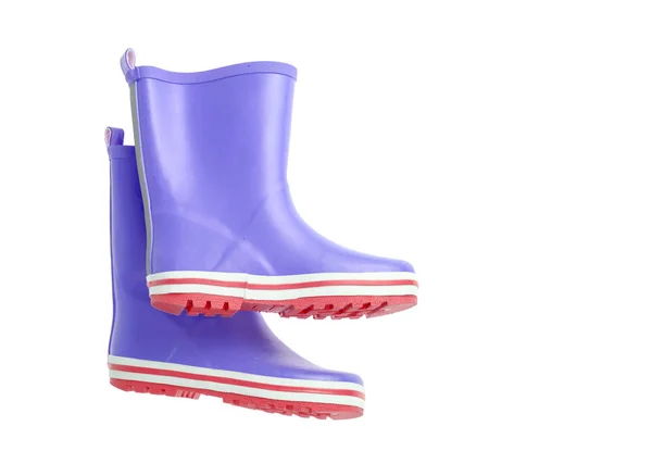 Childrens pink rubber boots for walking. — Stock Photo, Image