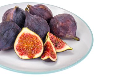 Olgun, tatlı incir ile Tabak