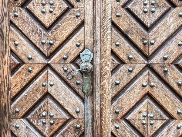 Vintage wooden doors with pattern — Stock Photo, Image