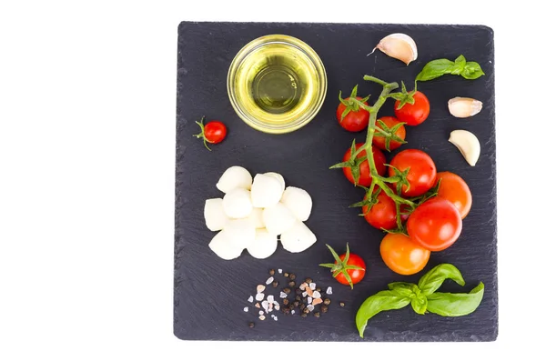Set of products for making caprese. Photo — Stock Photo, Image