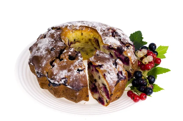 홈메이드 베이킹. 신선한 딸기와 컵 케이크. 사진 — 스톡 사진