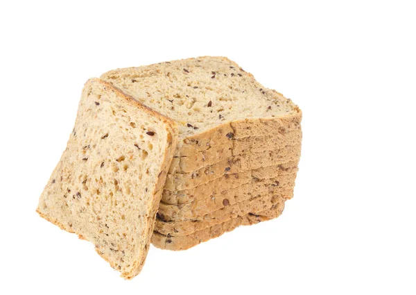 Stapel gesneden gehakt volkoren brood. — Stockfoto