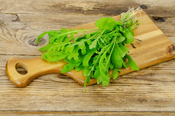 Bunch Fresh Green Arugula Photo Studio — Stock Photo, Image