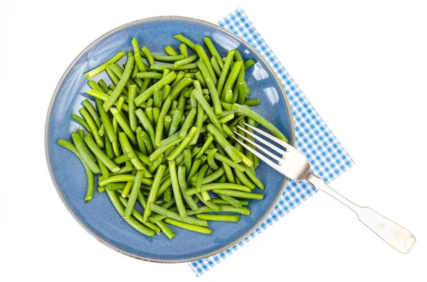 Comida Vegetariana Cuenco Con Judías Verdes Estudio Foto —  Fotos de Stock