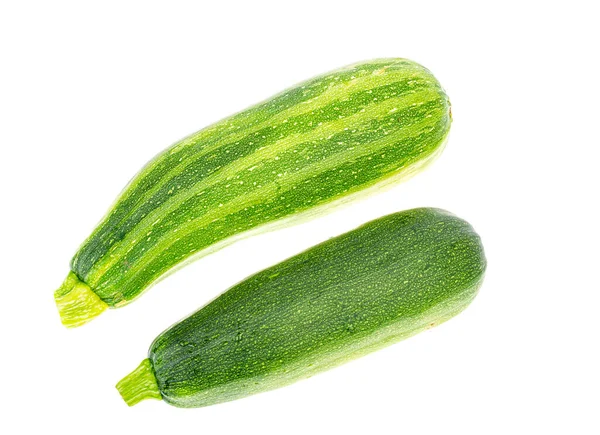 Grön Zucchini Frukt Isolerad Vit Bakgrund Studiofoto — Stockfoto