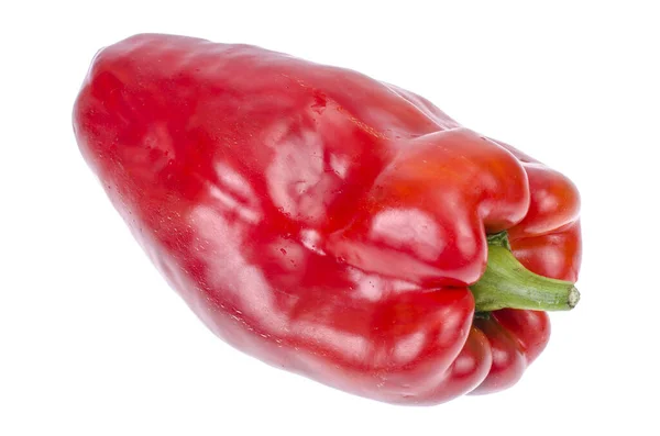 Ovoce Velké Červené Sladké Paprika Bílém Pozadí Studio Phot — Stock fotografie