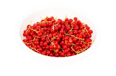 Beyaz kasede olgun kırmızı üzümler. Stüdyo Fotoğrafı