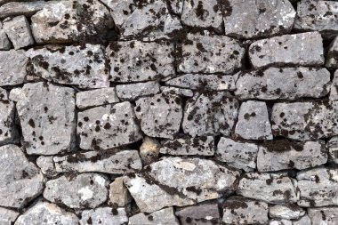 Doku, desen. Arka plan eski kahverengi duvar çok renkli lekeler ve moss ile doğal taştan yapılmış