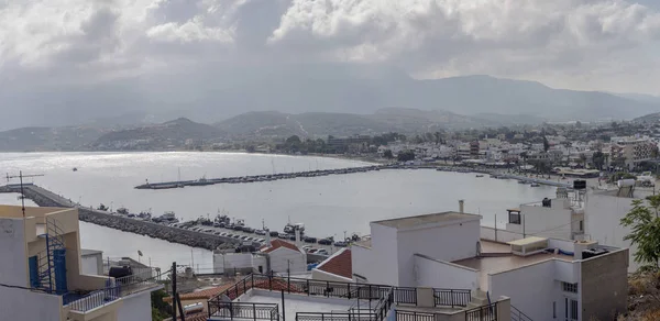 Panoramic View Resort Town Sitia Crete Greece Sunny Autumn Day — Stock Photo, Image