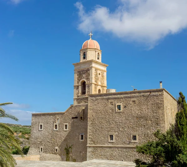 Πετρώδες Χριστιανικό Ορθόδοξο Μοναστήρι Περιοχή Του Λασιθίου Κρήτης Στα Βουνά — Φωτογραφία Αρχείου