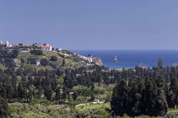 Vista de la ciudad de Chora en Andros (Grecia, Cícladas ) —  Fotos de Stock