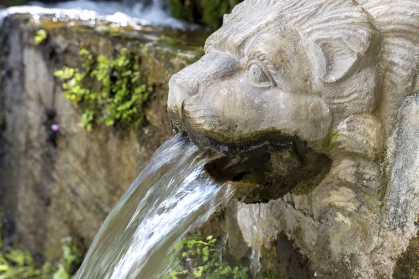 The Springs of Dionysus in the form of a lion\'s head on island A