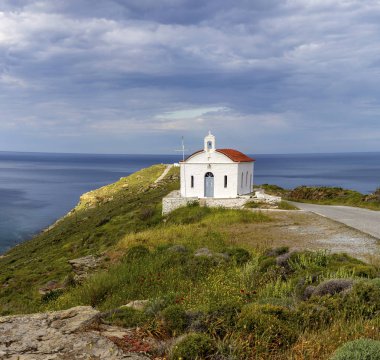 Hıristiyan, Ortodoks kilisesi yakın çekim (Andros Adası, Yunanistan, Cycl