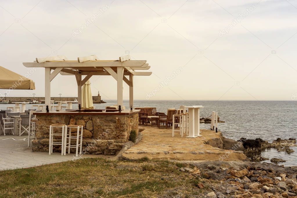 Tavern with sea view (Greece, Peloponnese)