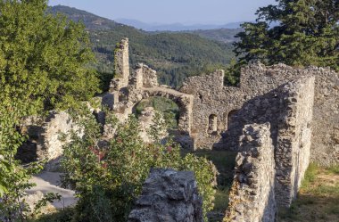 Açık hava müzesi Mistras. Yunanistan'da ortaçağ kenti, Sparta kasabası yakınlarında