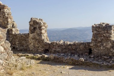 Açık hava müzesi Mistras. Yunanistan'da ortaçağ kenti, kasaba yakınında 
