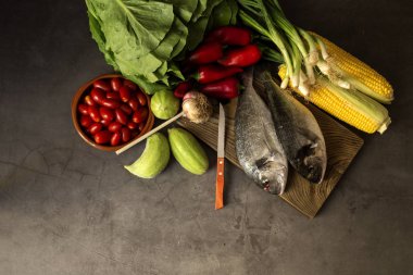 Deniz barbun (Sparus aurata) yakın çekim