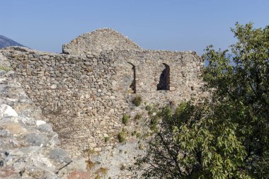 Açık hava müzesi Mistras. Yunanistan'da ortaçağ kenti, Sparta kasabası yakınlarında