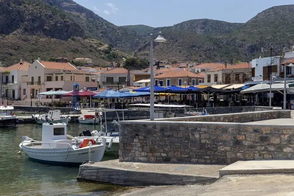 Quay da cidade de Monemvasia (Grécia, Lacônia, Peloponeso ) — Fotografia de Stock