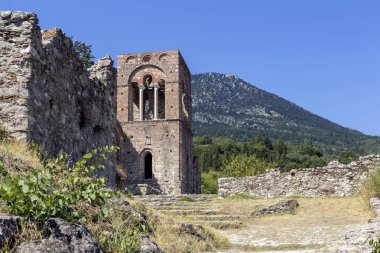 Açık hava müzesi Mistras. Yunanistan'da ortaçağ kenti, kasaba yakınında 