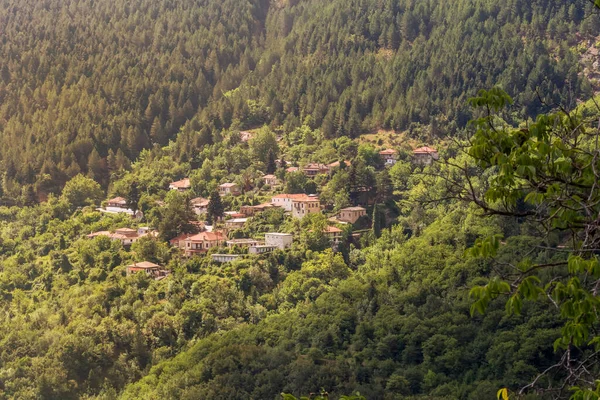 Paysage Rural Petit Village Dans Les Montagnes District Achaea Par — Photo