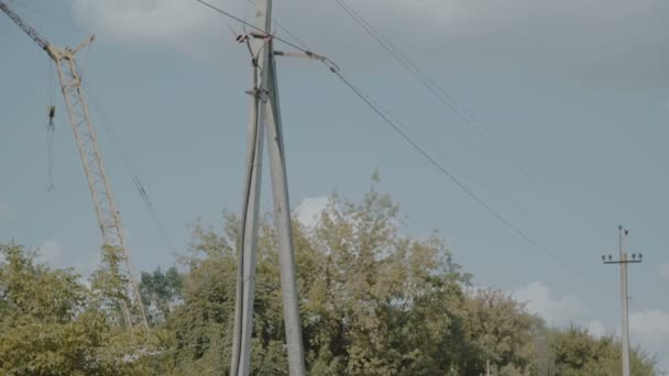 Ferroviária. Ninguém, não urbano em 4K . — Vídeo de Stock