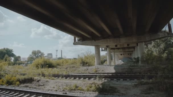Ferroviária Ninguém Não Urbano — Vídeo de Stock