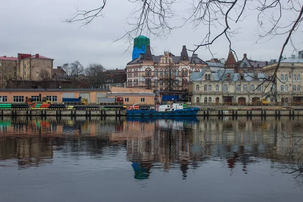 Grey Sky Gulf Finland Old Very Beautiful Town Vyborg — Stock Photo, Image