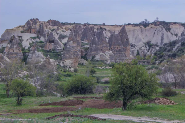 Turcja Cappadocia Jaskinie Dolinie Gołębi — Zdjęcie stockowe