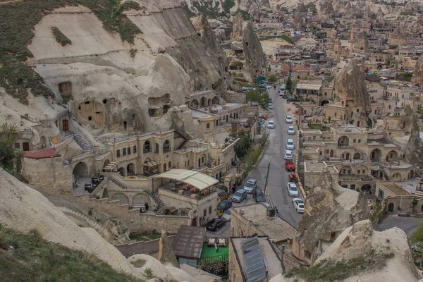 Turkiet Cappadocia Goreme Staden Klipporna Cave City — Stockfoto